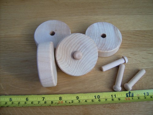 10x wooden toy slab wheels - toy,