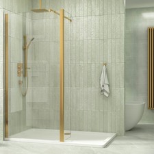 Brushed Brass Walk In Wet Room
