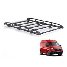 Ford Transit Custom Roof Rack for 2013-2024 GEN1 (L1H2) Rhino KammRack (Black)
