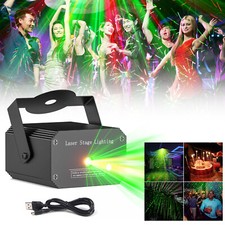 Mini Laser Projector Stage Lights LED R/G Disco Lighting Xmas Party KTV DJ Ligdi
