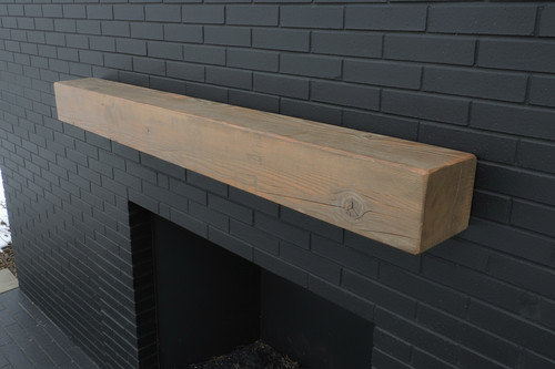 Barn wood fireplace mantel - barn,