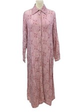 Cocon Commerz Privatsachen Light Pink Embroidery Crinkle 100% Silk  Long Jacket 