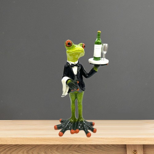 Waiter frog statue desktop - waiter,