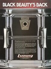 1989 Print Ad of Ludwig Black Beauty Snare Drum