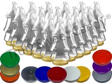 20 x Christmas Tree Plastic Sweet Jars for craft storage sweets gifts food