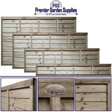 Larch Lap Panel 6ft Wide 1ft 2ft 3ft 4ft High Treated Garden Fence Waney Overlap