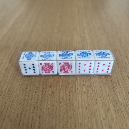 Vintage poker dice h - poker, w.h