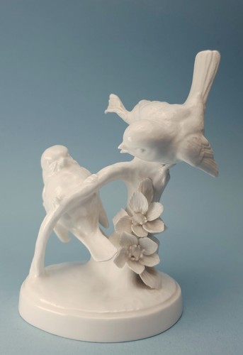 White porcelain figurine - porcelain, of