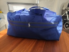 Ralph Lauren Unisex Blue Holdall Gym Bag Weekend Travel Bag