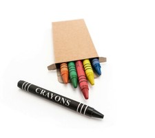 Pack 1-100 Colouring Wax Crayons Nursery Playgroup Kids Party Bag Fun Book 6 Pc