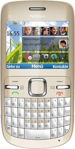 Nokia golden white - c3-00,