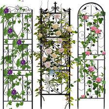 3 style 2 Pack Metal Garden Trellis Rustproof Iron Plant Support Netting Trellis