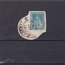 TOSCANA 1851/52 - MARZOCCO LEONE MEDICEO VALORE 02cr. AZZURRO CHIARO USATO FRAMM