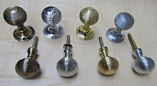Solid brass old retro country style RIM DOOR KNOBS lock handles rim knob