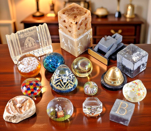 Vintage glass paperweight - vintage,