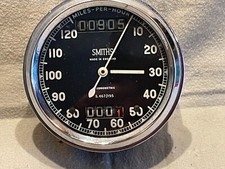 SMITHS S467/195 120 Mph chronometric speedo tacho Ariel Square VB BH motorcycle