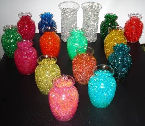 Water beads vase - water,