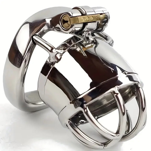 Stainless steel chastity penis - steel,