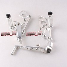 For Suzuki GSXR 1000 K9 2009 2010 Silver Rear Sets Rearsets Footrest Foot Pegs