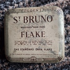 VINTAGE ORIGINAL ST BRUNO FLAKE 1lb TIN, GREAT CONDITION