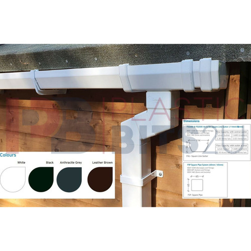 Guttering kit square - kit, plastic