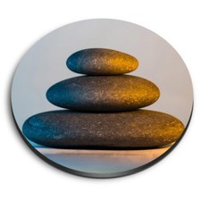 1x Round Fridge MDF Magnet