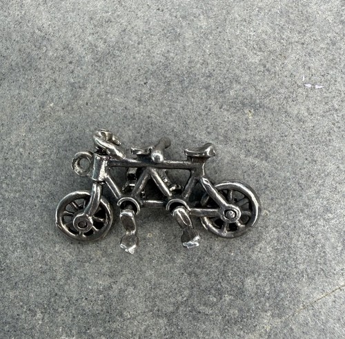 Vintage sterling silver tandem - silver,