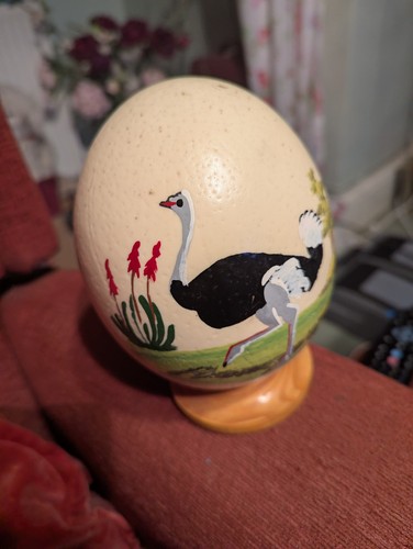 Vintage painted ostrich - vintage, on