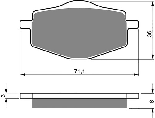 Brake disc pads - pads, rear