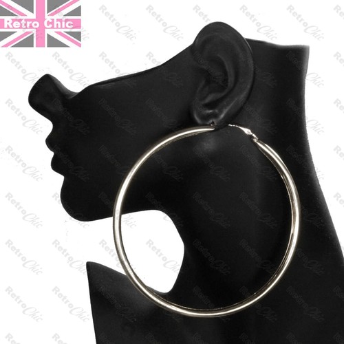Oversize hoop earrings - hoop, 10cm