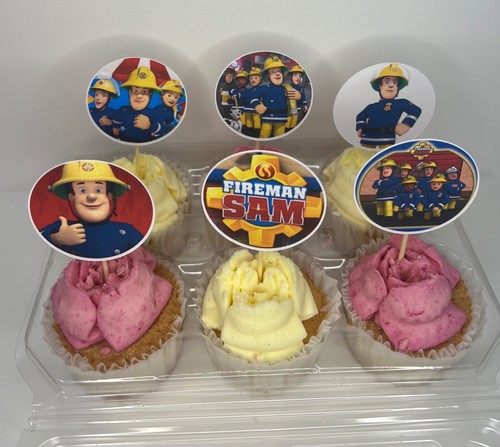 Fireman sam cupcake toppers - fireman,