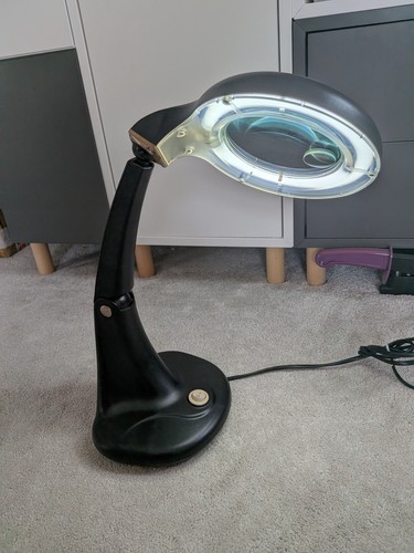 Magnifier glass desk lamp - glass,