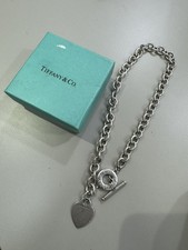 Tiffany And Co. Return To Tiffany Tag Toggle Necklace Sterling Silver 16” 74.2g