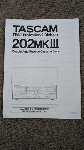 Tascam 202mkiii cassette deck - tascam,
