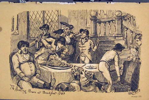 Original old antique print - old,