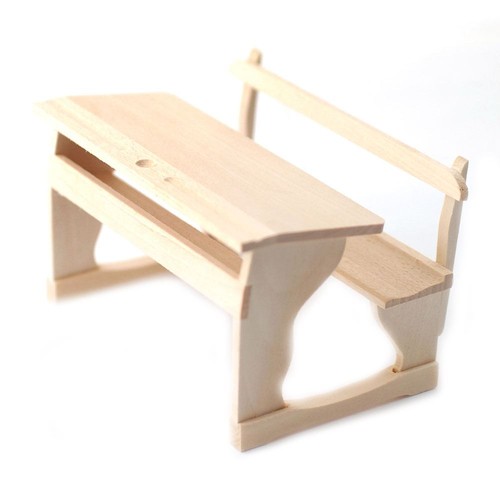 Dolls house bare wood - bare, twin