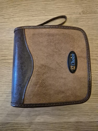 Faux leather dvd - cd, storage