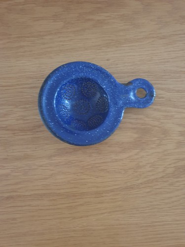 Vintage 1950 dark blue enamel - vintage,