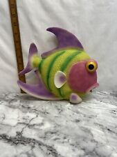 Vintage Resin Tropical Fish Wall Decor AEP Bellmawr Angelfish Cartoon Style 10”