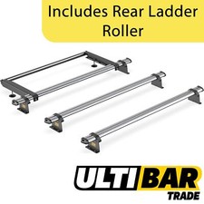 Ford Transit Custom Roof Rack 2023+ 3x Roof Bars + Roller L2 LWB Ultibar