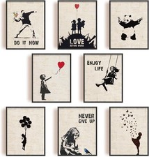 9 Set Banksy Wall Art Prints
