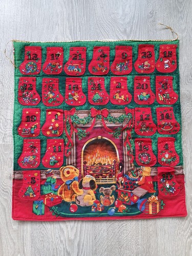 Vintage fabric quilted advent - fabric,