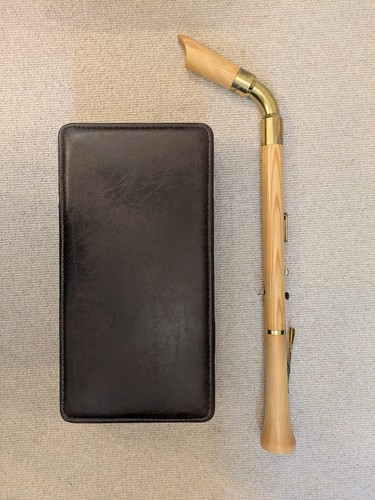 Wood tenor recorder and - , case