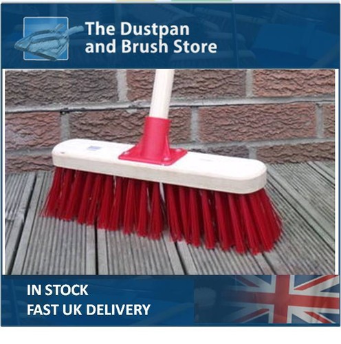 Red yard broom stiff - yard, pvc