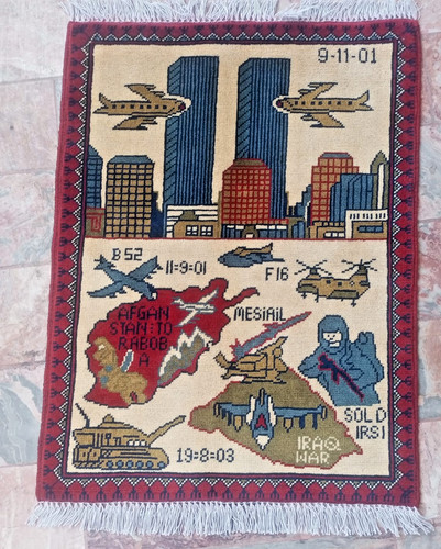 Hand made afghan war rug - afghan,