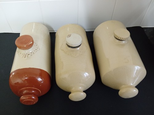 Vintage stoneware bed warmers - vintage,