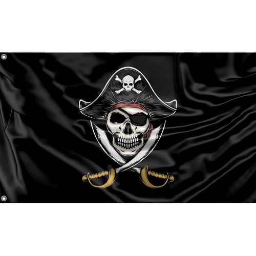 Pirate flag unique design 3x5 - flag,