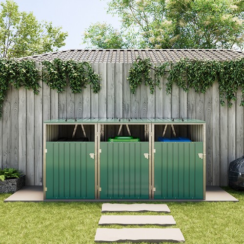 Triple wheelie bin storage - triple,