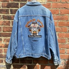 Vintage Harley Davidson Taz Jacket Men’s 2XL 2000 Warner Bros Denim Trucker USA