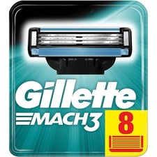Gillette Mach3 Refill Razor Blades - with Anti-Friction Microfins - 8 Pack
